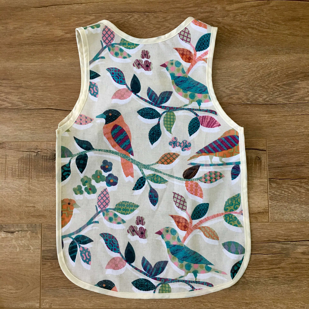 Birds of Paradise Montessori No Tie Apron for ages 3 to 5