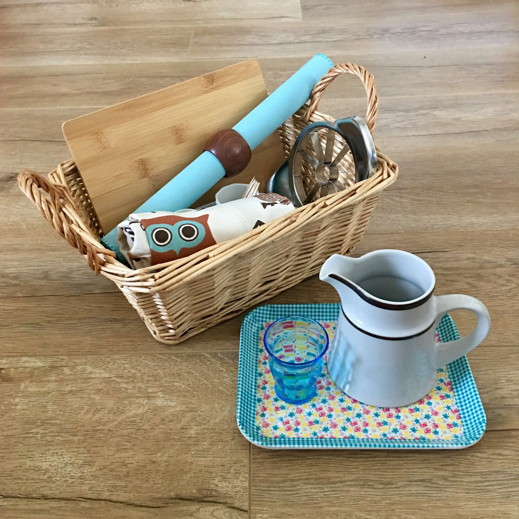 Montessori Food Prep Kit for Kids 3 to 6 + Owls Apron
