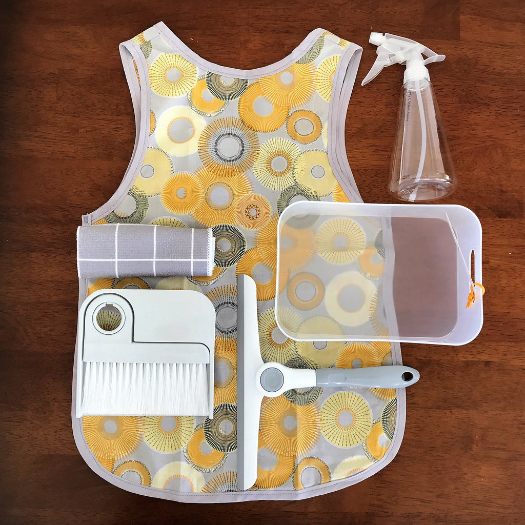 Montessori Cleaning Set for Kids 3 to 6 with Apron