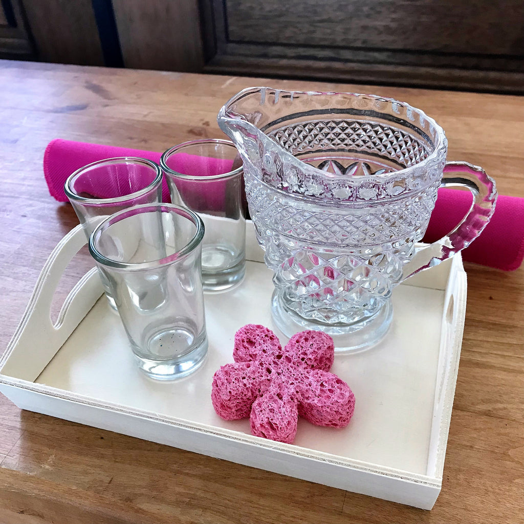 Montessori Pouring to 3 Glasses for Ages 3 to 6 - Pink