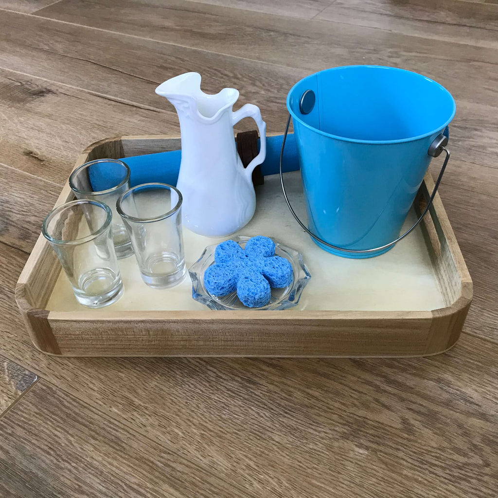Pouring Water Pitcher to 3 Marked Glasses- Montessori Vero